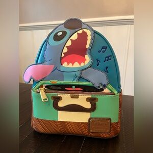 Loungefly Disney Lilo & Stitch Vinyl Record Player Stitch Music Mini Backpack